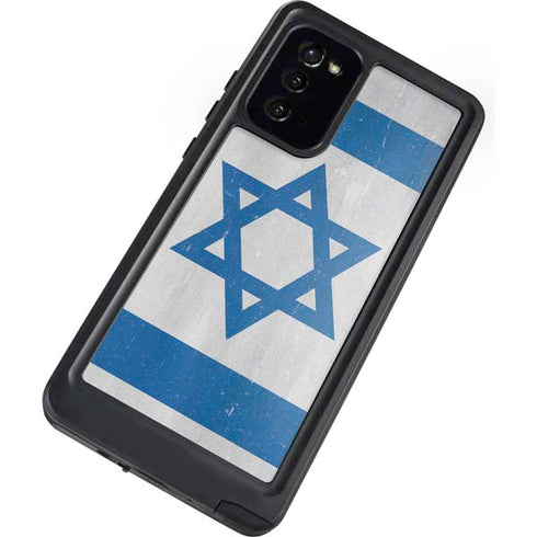 Israel Flag Distressed Galaxy Note20 5G Waterproof Case